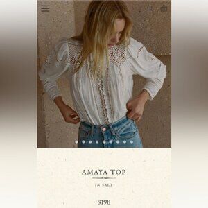 DOEN Amaya top in XS, salt (white)